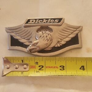 Dickies Silver and Black Eagle Belt Buckle